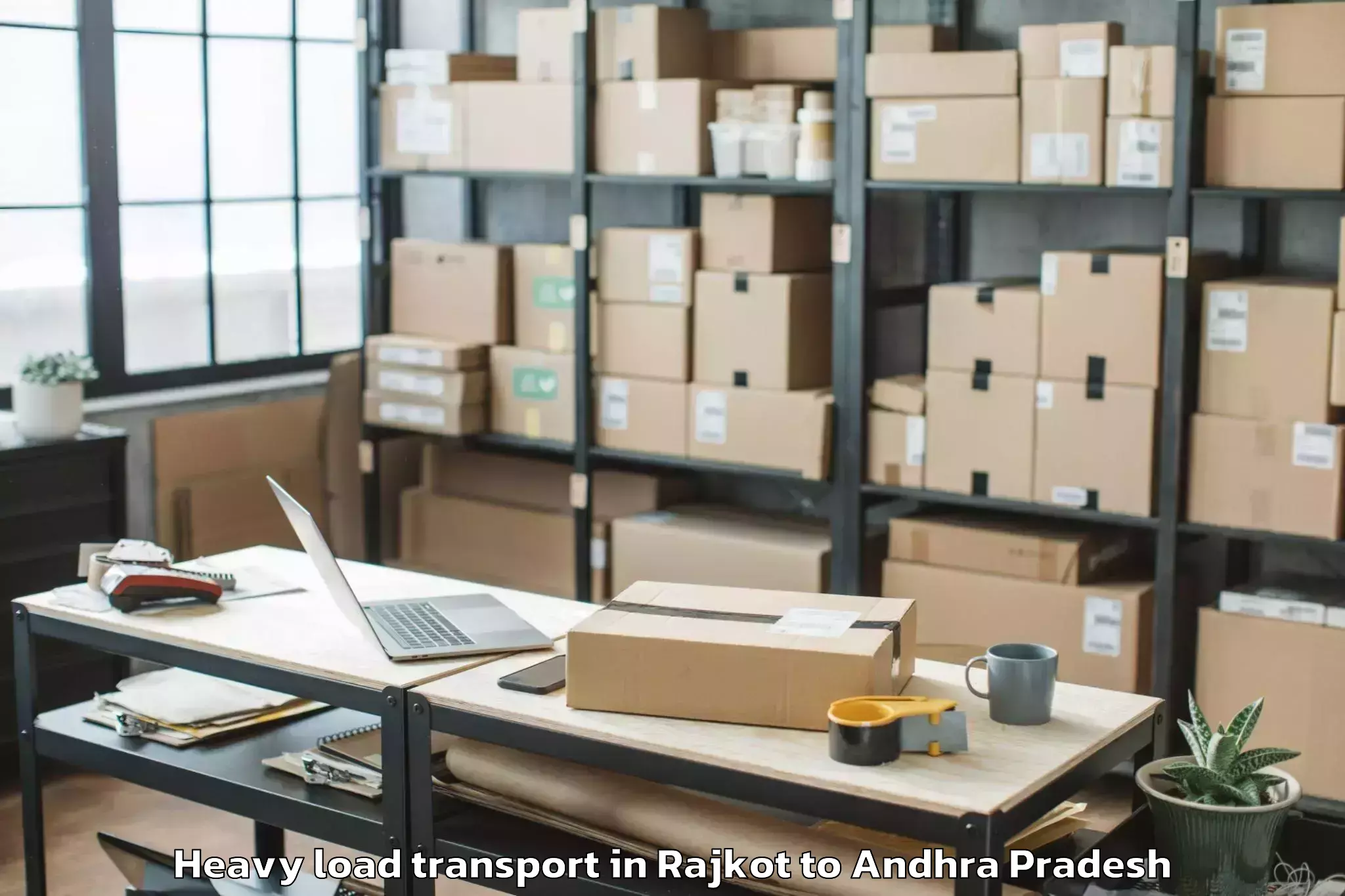 Easy Rajkot to Santhabommali Heavy Load Transport Booking